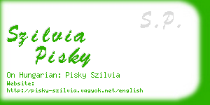 szilvia pisky business card